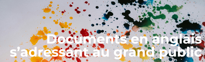Documents en anglais s’adressant au grand public